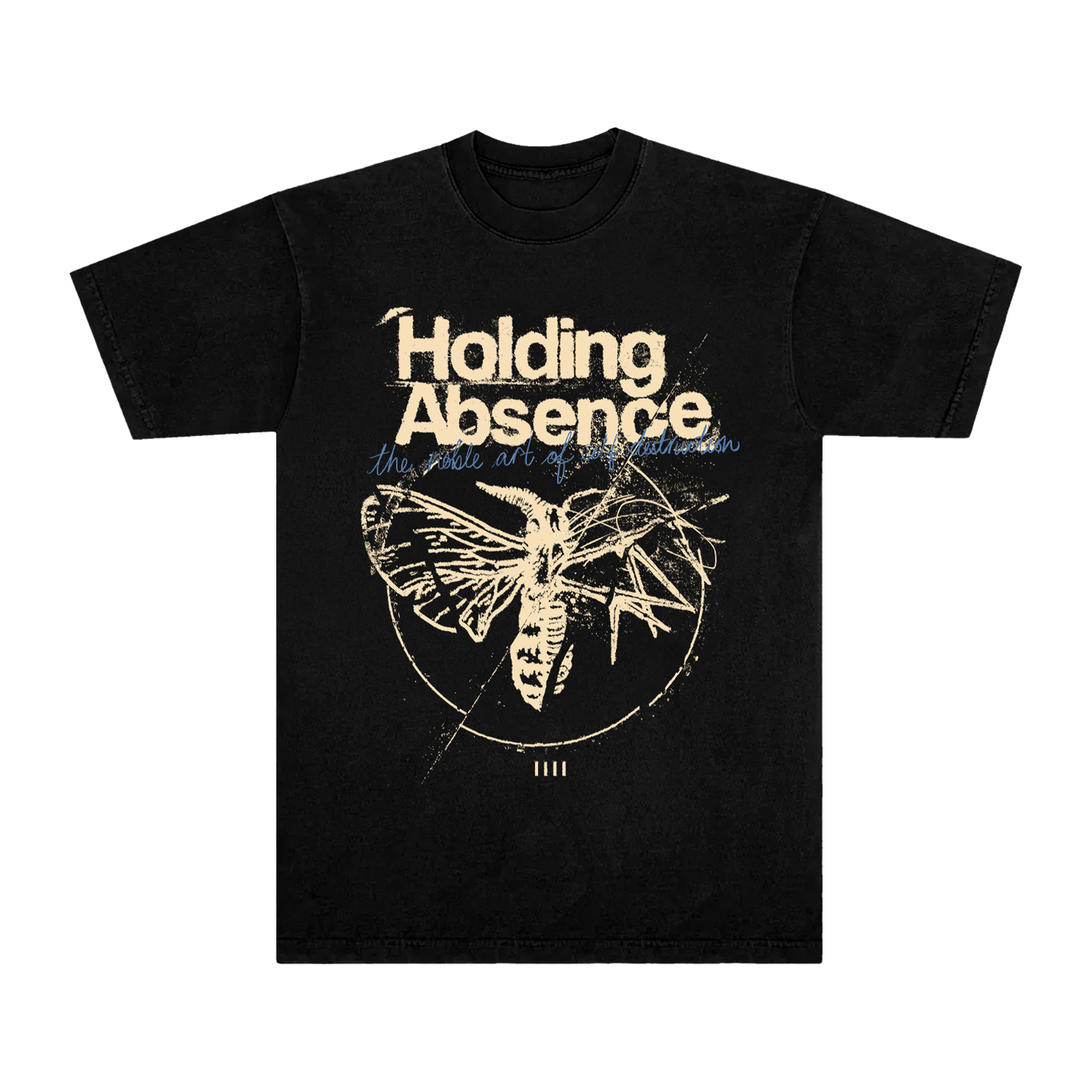 Blossom Moth Black Tee